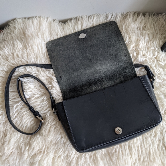 Zara Black Genuine Leather Cross Body Bag - Picture 5 of 9